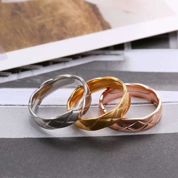 

japanese and korean simple titanium female fashion stainless steel ring lady, Black