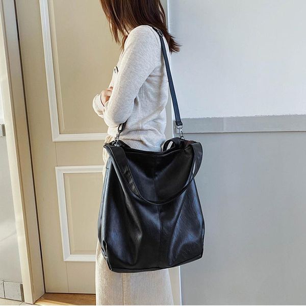 

shoulder bags soft women leather luxury handbags large capacity handle women's tote bag crossbody
