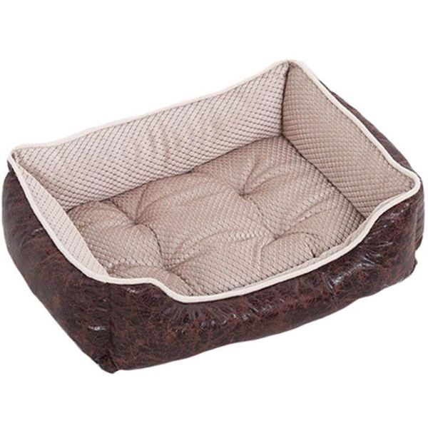 

kennels & pens dog bed waterproof leather pet sofa hourse removable mat nonslip bottom for labrador golden puppy products
