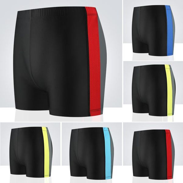 

underpants qrxiaer male swimming panties quick dry swimsuits bathroom shorts underwear men boys sunbathing patchwork boxershorts briefs, Black;white