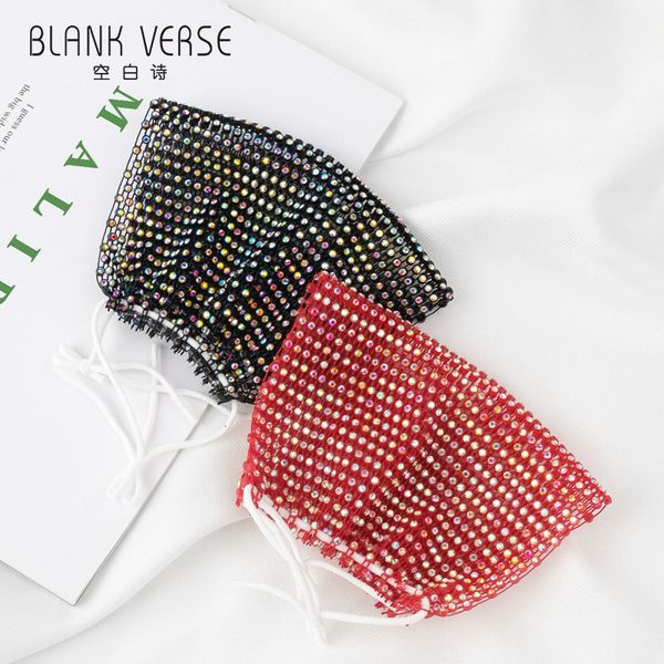 

net star water women's colorful ab drill personality decorative veil mask