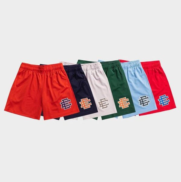 

fashion men's brand summer luxury eric emanuel shorts ee basic short designers newyork city skyline fitness beach breathable women mesh, White;black