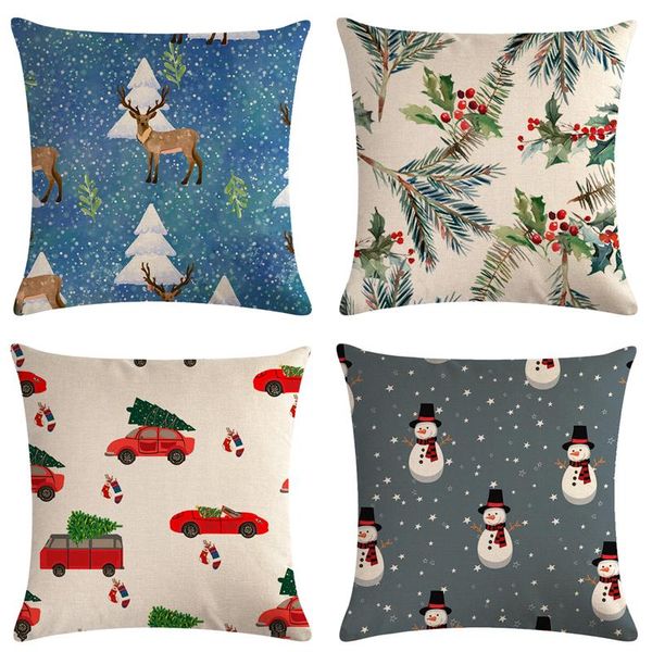 

cushion/decorative pillow creative christmas happy year living room pillowcase sofa cushion car home furnishing bed decorative 45x45cm