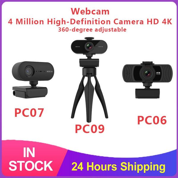 

webcams pc06/07/09 three hd 4kmini webcam 4 million high-definition camera usb 30fps 2k network stereo noise reduction mic