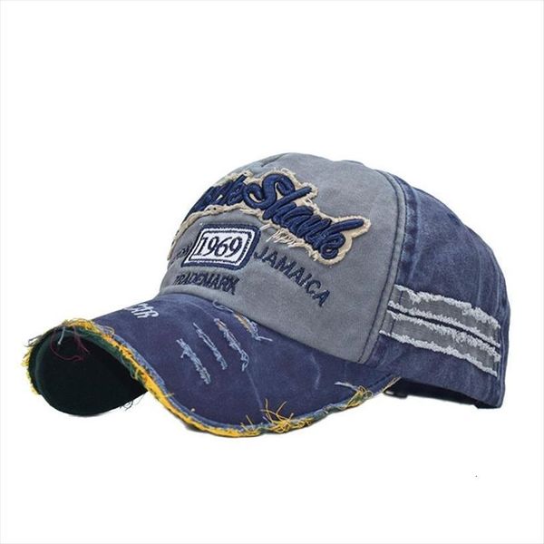 

Spring And Autumn Fashion Outdoor Sports Baseball Cap Retro Embroidery Mens Hip Hop Rebound, Blue;gray