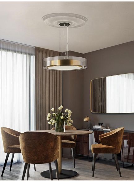 

pendant lamps post-modern copper restaurant light luxury lamp nordic minimalistic atmosphere master bedroom lights