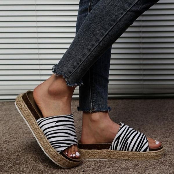 

slippers sarairis big size 36-43 ladies casual fashion outdoor indoor women platform thick bottom leopard shoes woman, Black