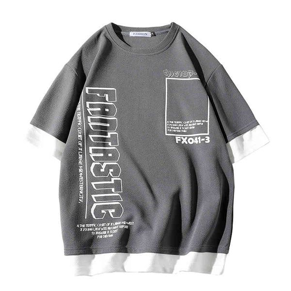 

tee men's short sleeve male streetwear t-shirt 2021 will see upper tshirt t hip hop shirts clothes, White;black