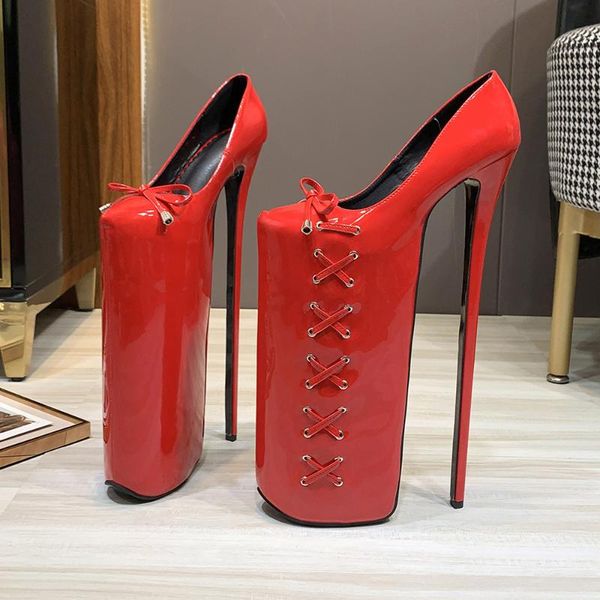 

arrival women thin heel extreme 30cm platform high heels fetish nightclub sm party shoes woman pumps big size 46 dress, Black