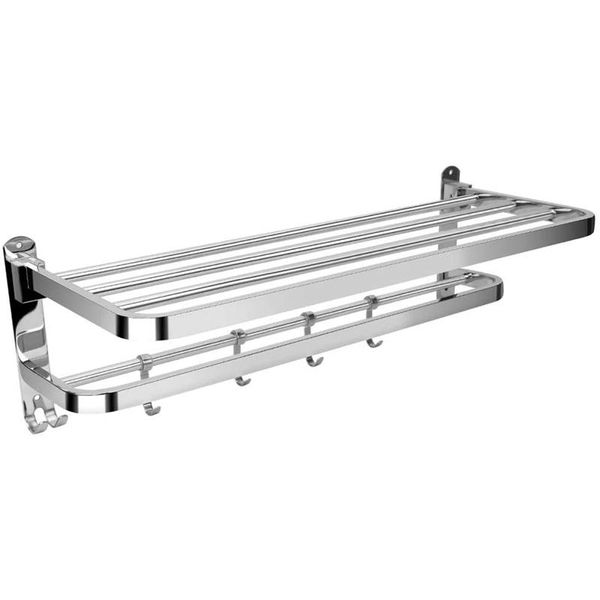 

towel racks stainless steel bathroom rack wall-mounted foldable shelf