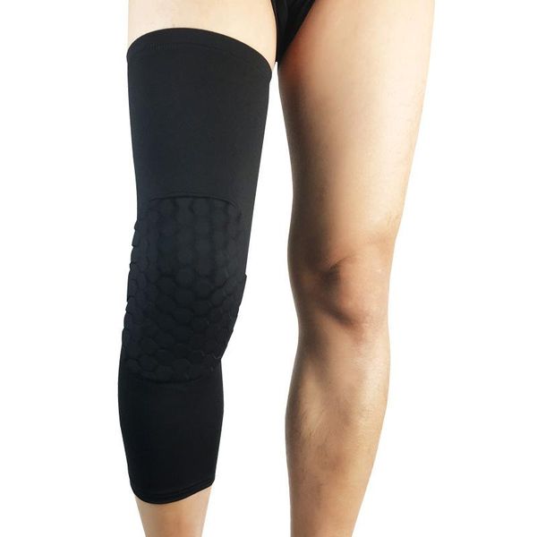 

elbow & knee pads pad basketball kneepad longer breathable guard honeycomb bumper sport protective cycling brace support, Black;gray