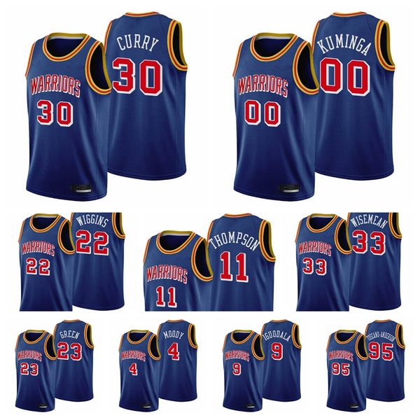 

goldenstatewarriorsmen stephen curry klay thompson jonathan kuminga moses moody wiggins green 75th anniversary royal baske, Black;red