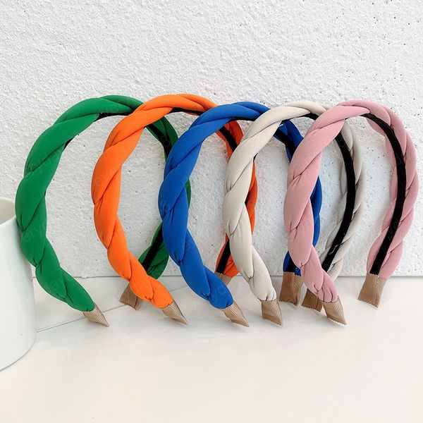 Torção colorida Hairbands Headbands ornamento acessórios para mulheres acessórios de cabelo por atacado