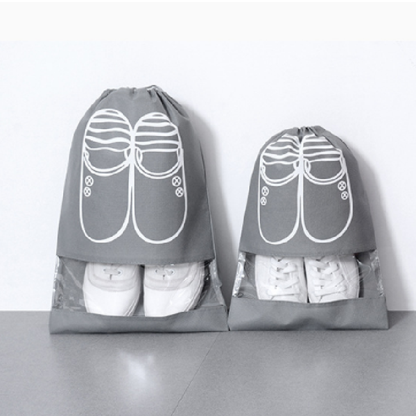 

storage bags travel shoes organizer for boots high heel drawstring transparent window space saving 10 pack
