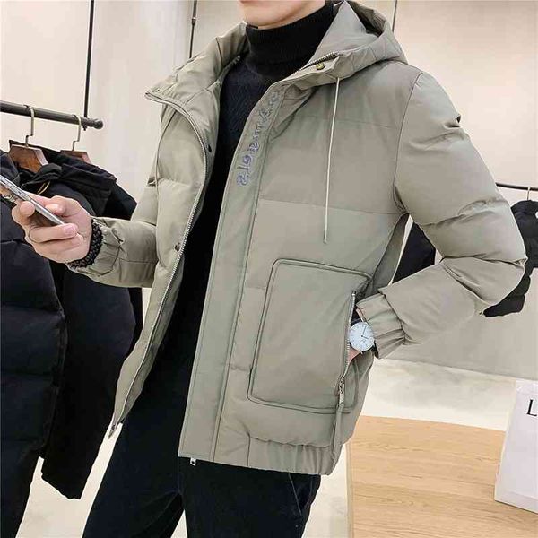 

cotton men's autumn and coats 2021 new trend plush thickened et winter brand cotton cloth men, Black