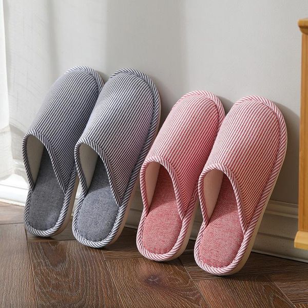

slippers cotton female autumn and winter anti-skid wear-resistant indoor warm home couple male floor, Black