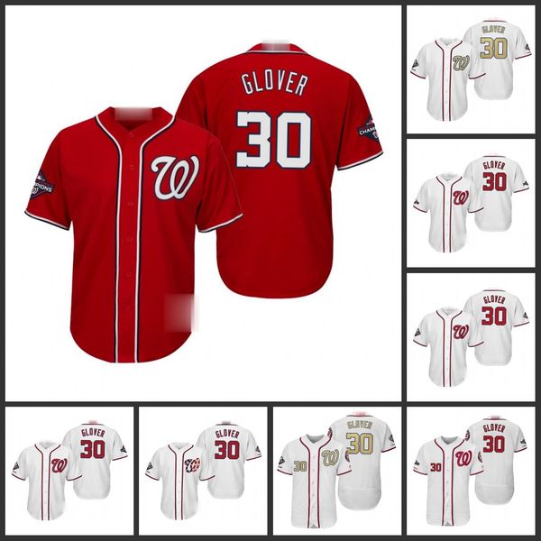 

washington nationals men 30 koda glover women youthjersey, Black;red