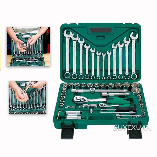 

tool organizers auto repair set of 61-piece sleeve wrench size flying ratchet