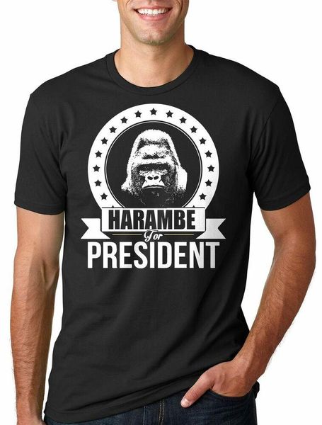 

harambe for president t-shirt funny election 2016 tee shirt, White;black