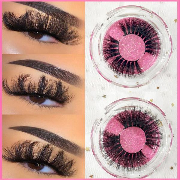 

eyelashes mink wholesale 25mm false in bulk crisscross lashes packaging boxes case fake vendors fluffy1