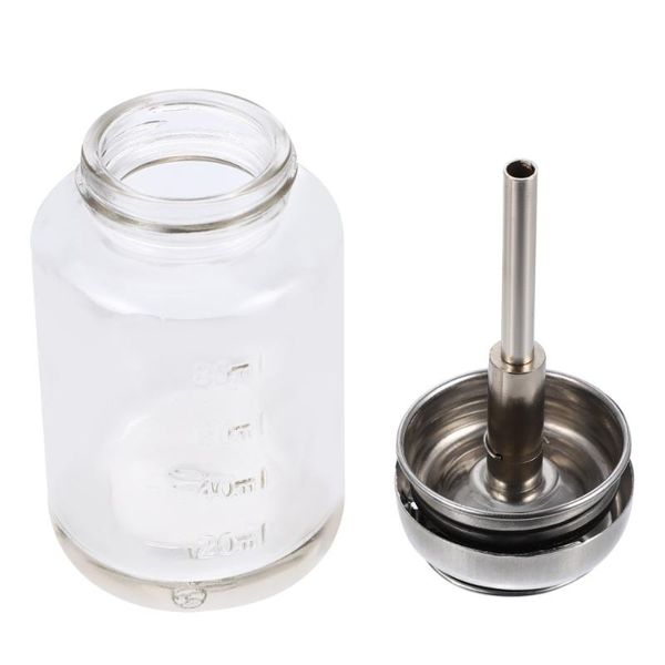 

storage bottles & jars 100ml clear glass pump alcohol bottle dispenser cosmetic portable