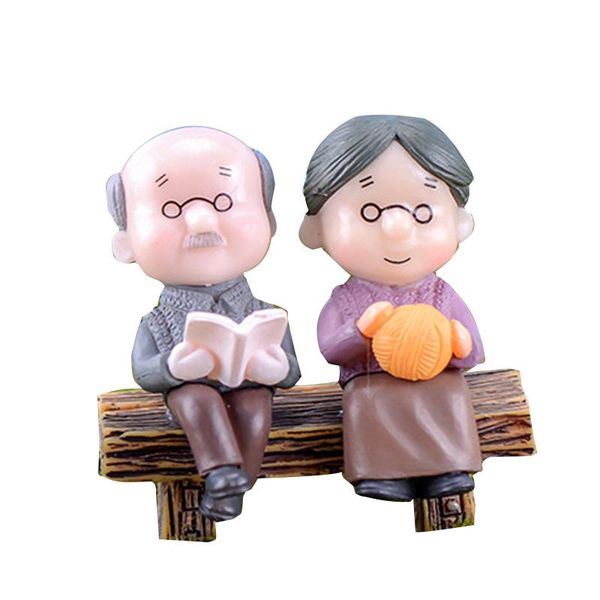 

decorative objects & figurines miniature gardening landscape micro old couple statue diy crafts desk ornaments accessories for garden decora