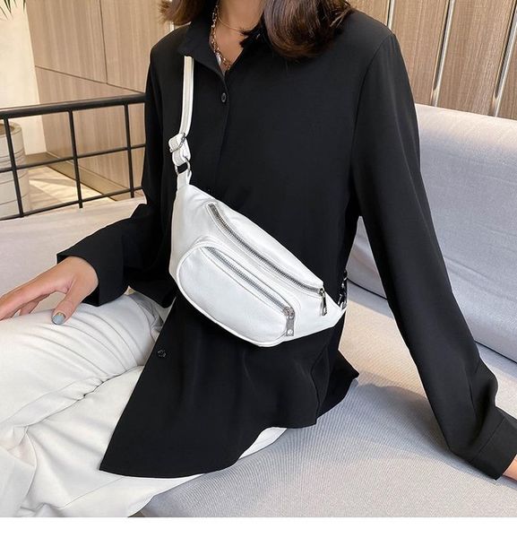 

korean fashion chest bag chain ins waterproof women's single shoulder diagonal satchel small design waist bags