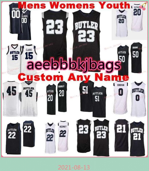 

stitched custom 0 campbell donovan jersey tucker 10 bryce nze 2 aaron thompson 20 henry baddley butler bulldogs college men women youth, Black