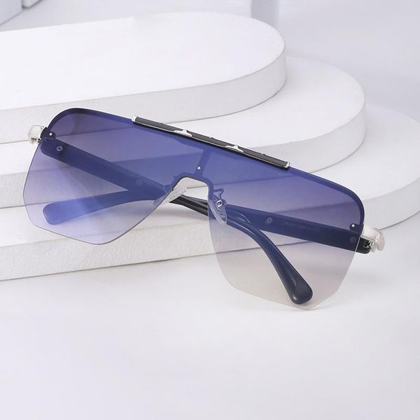 

sunglasses women's fashion personality frameless trim glasses uv protection uv400, White;black