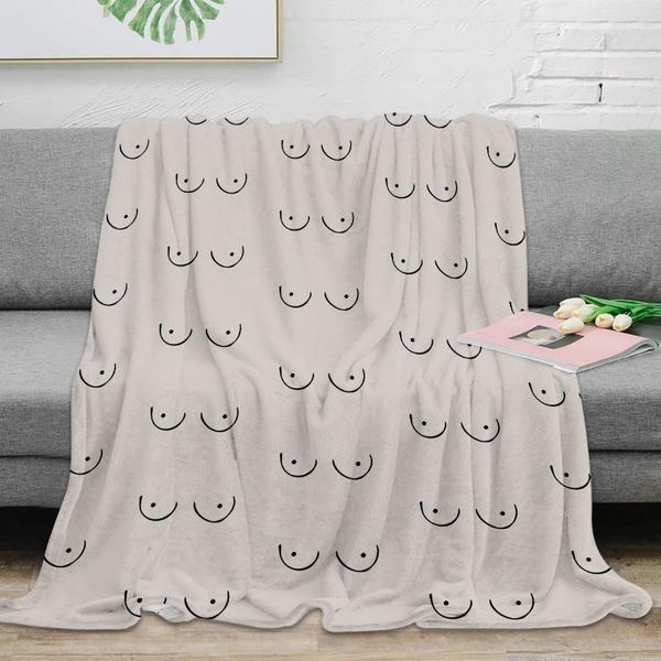 

boobs throw blanket soft warm microfiber flannel blankets for beds