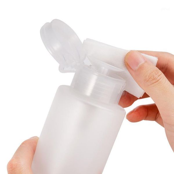 

storage bottles & jars 1pc portable 150ml empty plastic nail polish remover alcohol liquid press pumping dispenser bottle art uv gel cleaner
