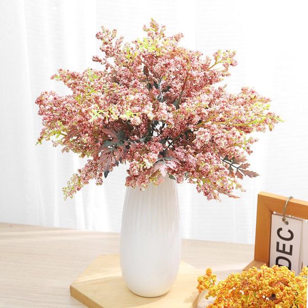 

decorative flowers & wreaths ins artificial wheat ears bubble grass plastic home wedding decoration wall flower arrangement vintage bouquets