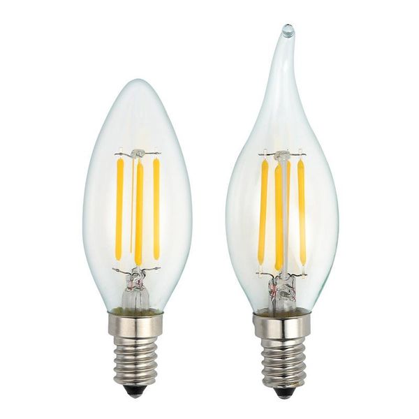 

bulbs e14 led filament c35 lamp c35l dimmable glass candle bulb ac 220v 240v 4w 8w 12w replace 20w 40w 60w halogen light chandeliers