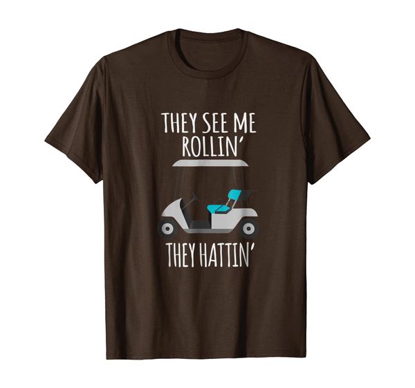 

they see me rollin'-sports-golf-shirt-cart-car, White;black