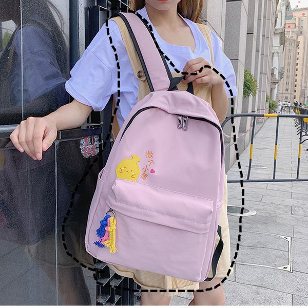 

fashion backpack ins nylon foreign style campus junior high school student schoolbag