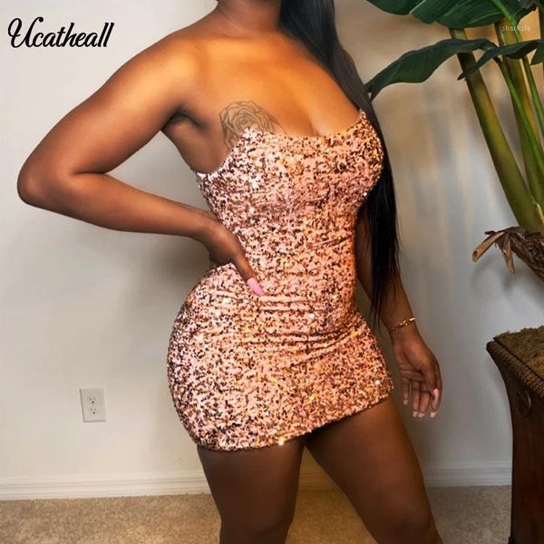 

sequin wrap strapless dress women backless off shoulder sleeveless short tube bodycon dresses night club party casual, Black;gray