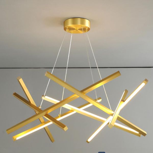 

hardware chandelier lights simple restaurant living room home deco gold black hanging fixture modern led lighting chandeliers