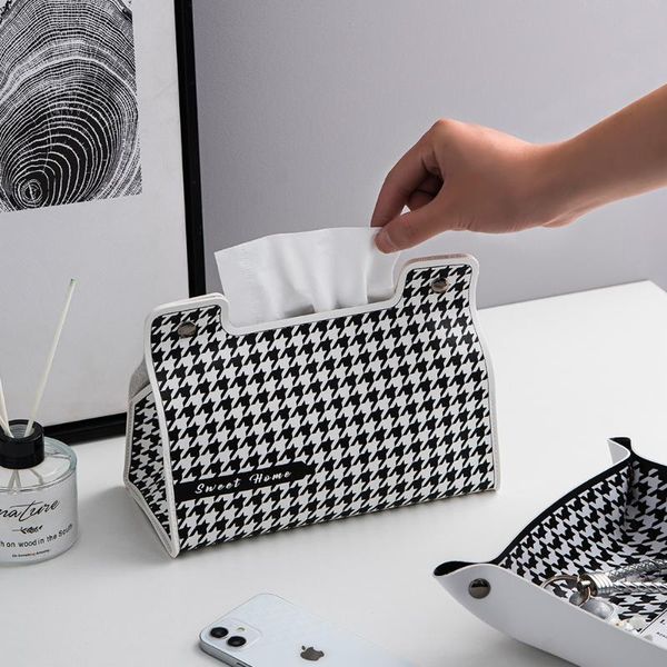 

tissue boxes & napkins modern style leather box decorative desk organizer pencil case office and home storage