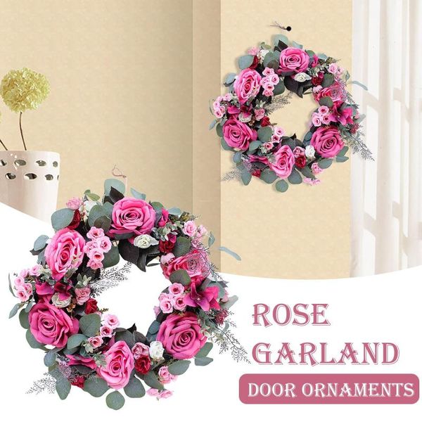 

decorative flowers & wreaths flower garland decoration peony rattan spring wreath door hanging round decor decoraciÃ³n