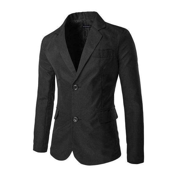 

men's suits & blazers split casual blazer for men regular single breasted office jacket slim wears, White;black