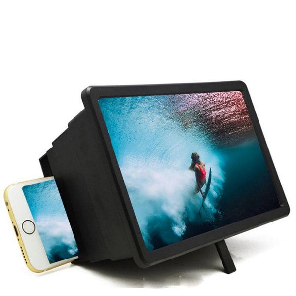 

universal mobile phone 3d screen hd video expander magnifying glass stand bracket foldable holder cell mounts & holders