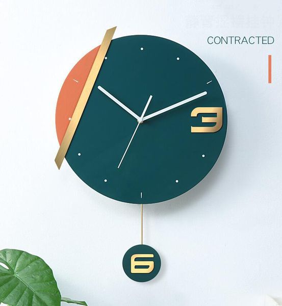 

modern wrought iron wall clocks ornaments home livingroom mute clock mural decoration hall club sticker crafts