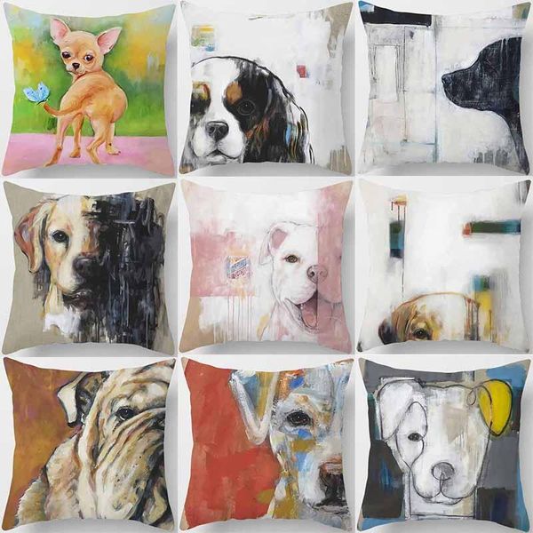 

cushion/decorative pillow cute dog printing square pillowcaseused for home decoration, car sofa cushion coverr45cm*45cm