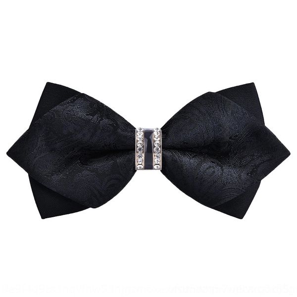 

LLn men's business sharp angle tie korean edition butterfly dress formal dress diamond bowknot bridegroom wedding wine red best bow ties ma, Black;gray