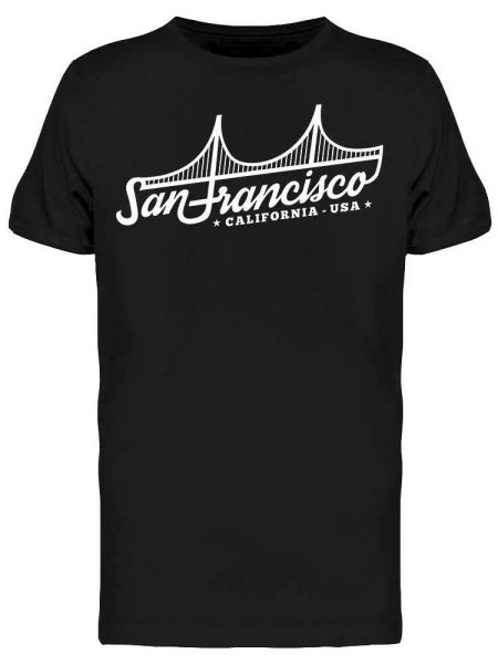 

banner:san francisco, california tee men's -image by shutterstock, White;black