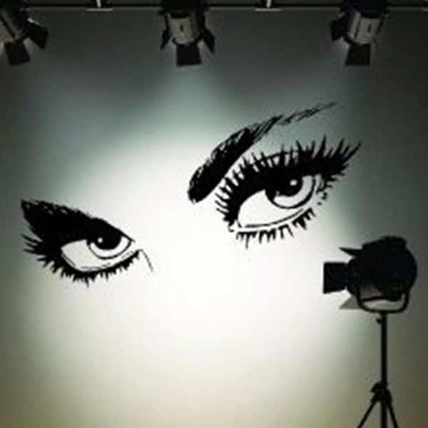 

window stickers girl with beautiful big eyes wall creative art carved bedroom study living room sticker