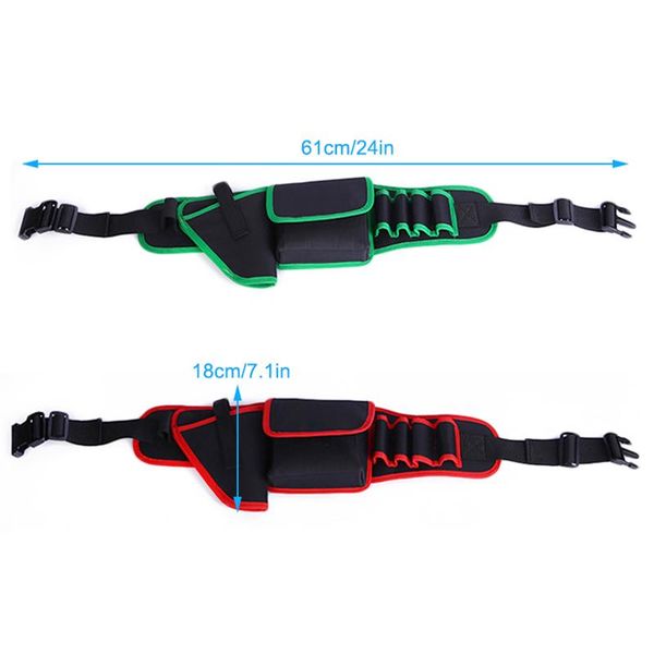 

storage bags 7 in 1 electric tool waist harness pouch bag for hardware tools ac889