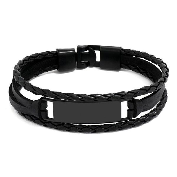 

charm bracelets style jewelry vintage leather bracelet simple stainless steel pu pair buckle mens, Golden;silver