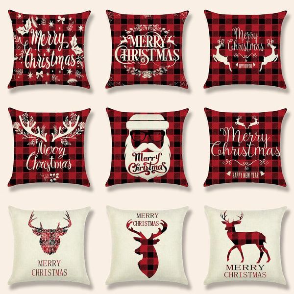 

pillow case mcao christmas cushion cover pillowcase 45*45cm/pcs linen covers sofa cushions home decorÂ jf29