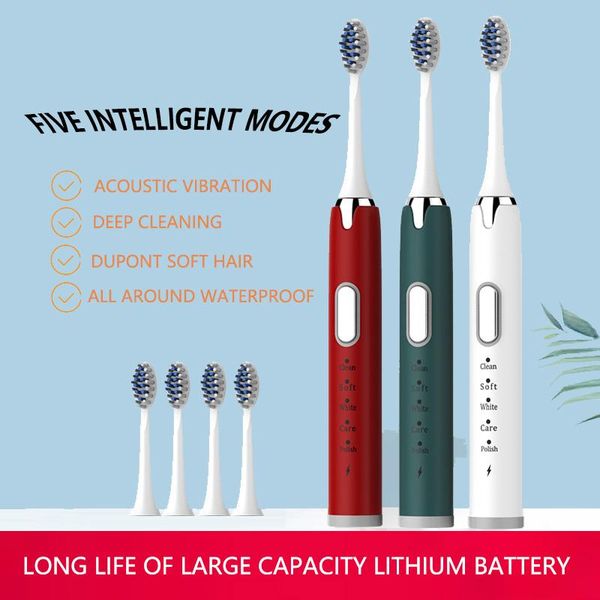 

smart electric toothbrush, rechargeable usb, ipx7 waterproof toothbrush